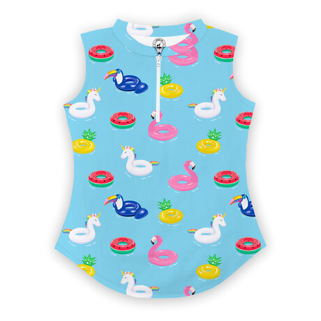 Women's Float On Golf Shirt // Blue + Multicolor (XS)