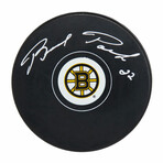 Brad Park // Signed Boston Bruins Logo Hockey Puck