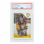 Mario Lemieux (Pittsburgh Penguins) // 1985 Topps Hockey RC Rookie Card #9 - (PSA 8 NM-MT) (G)
