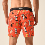 Looney Tunes Swim Shorts // Orange (XL)