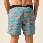 Soda Print Swim Shorts // Style 1 // Blue + Red + White (XL)