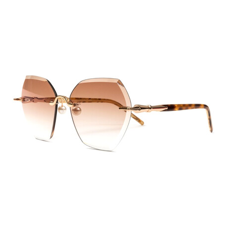 Women's Acetate Pearl Collection Sunglasses // 18k Gold + Tortoise