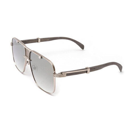 Men's Navigator Brigade Sunglasses // Silver + Gray Wood