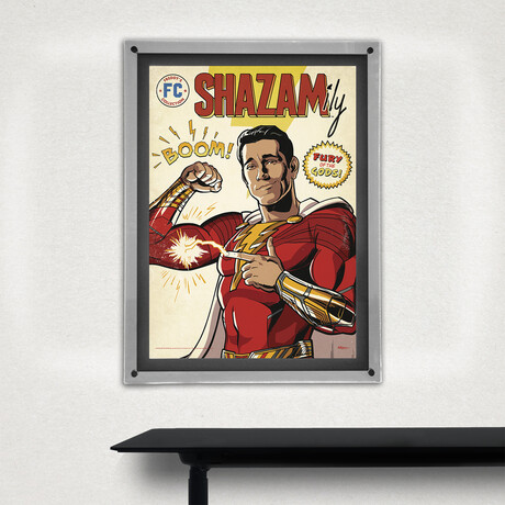 Shazam Fury of the Gods // MightyPrint™ Wall Art // Backlit LED Frame