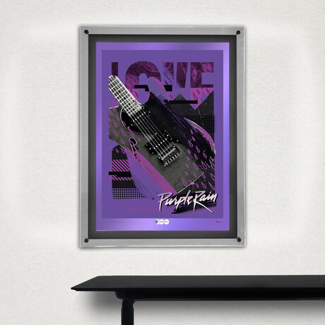 Purple Rain // MightyPrint™ Wall Art // Backlit LED Frame