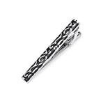 Florence Crafted Tie Clip // Silver + Black