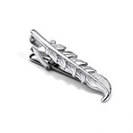 Winged Crafted Tie Clip // Silver