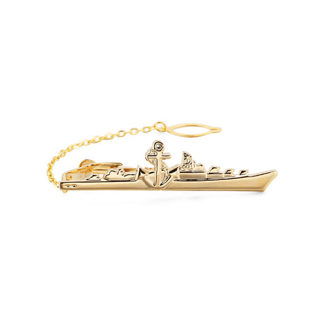 Tanker Crafted Tie Clip // Gold