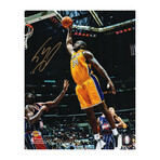 Shaquille O'Neal // Signed Los Angeles Lakers Action vs Rockets 8x10 Photo