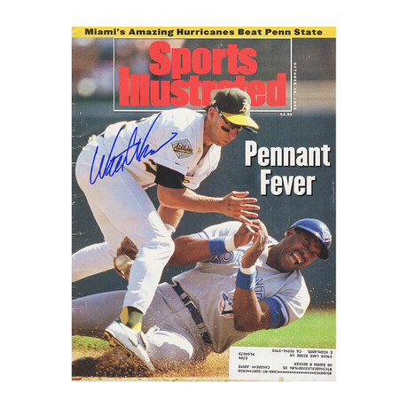 Walt Weiss Signed // Signed Oakland A's 10-19-92 Sports Illustrated Original Magazine