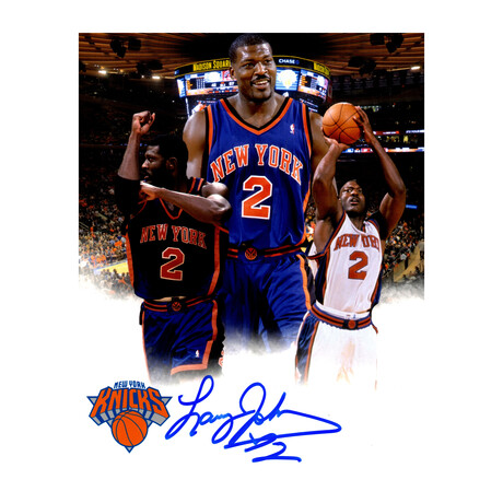 Larry Johnson // Signed Knicks Collage 8x10 Photo