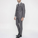 Eric 2-Piece Striped Suit // Dark Gray (Euro: 50)