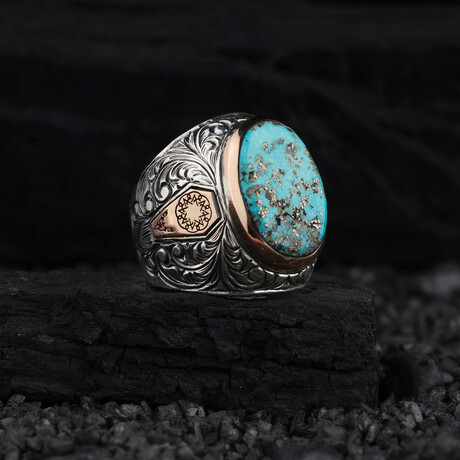 Chalchuite Stone Silver Ring (9)