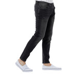 Men's Fashion Skinny Leg Jeans // Black (38WX32L)