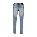 Distressed Men's Fashion Jeans // Light Denim (30WX32L)