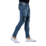 Textured Men's Fashion Jeans // Dark Tint (34WX30L)