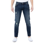 Distressed Men's Fashion Jeans // Indigo (34WX30L)