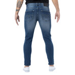 Distressed Men's Fashion Jeans // Blue (32WX32L)