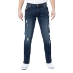 Distressed Men's Fashion Jeans // Indigo (36WX32L)