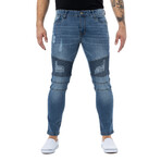Textured Men's Fashion Jeans // Dark Tint (32WX30L)