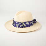 Foldable Panama Hat with Silk Band // Beige (XL)