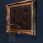Framed Hoop //  Louis Vuitton (20"W x 16"H x 1"D)