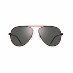 Men's Metro Firecracker Aviator Sunglasses // Firecracker Red + Graphite // Store Display