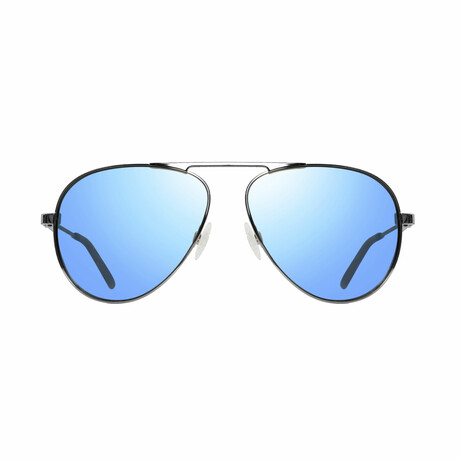 Unisex Metro Aviator Sunglasses // Chrome + Bluewater // Store Display