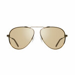Unisex Metro Aviator Sunglasses // Gold + Champagne // Store Display