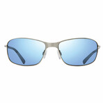 Men's Decoy Rectangle Sunglasses // Chrome + Bluewater // Store Display