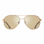 Unisex Maxie Aviator Sunglasses // Gold + Champagne // Store Display