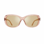 Women's Sammy Butterfly Sunglasses // Crystal Mauve + Champagne // Store Display