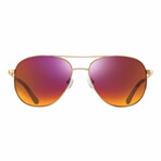 Unisex Maxie Aviator Sunglasses // Gold + Spectra // Store Display