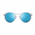 Unisex Python III Oval Sunglasses // Crystal + H2O Heritage Blue // Store Display