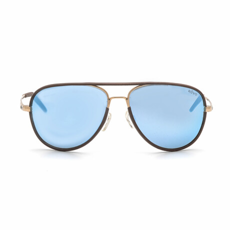 Unisex Carlisle Aviator Sunglasses // Gold + Bluewater // Store Display