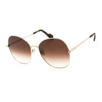 Women's LNV119S Sunglasses // Gold + Gradient Brown