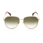 Men's LNV107S Sunglasses // Gold + Gradient Green