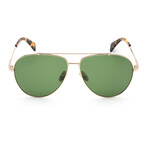 Men's LNV113S Sunglasses // Gold + Green