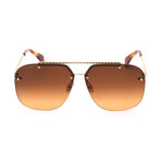 Men's LNV108S Sunglasses // Gold + Brown Orange