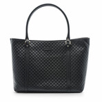 Micro GG Leather Tote Bag // Black