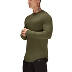 Long Sleeve Round Neck Shirt // Army Green (L)