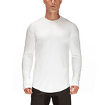 Long Sleeve Round Neck Shirt // White (L)
