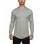Long Sleeve Round Neck Shirt // Gray (L)