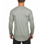 Long Sleeve Round Neck Shirt // Gray (M)