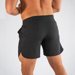 Cody Elastic Waist Shorts // Black (L)
