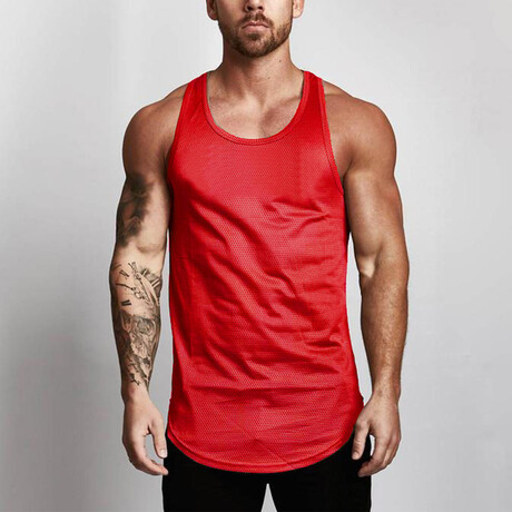Jersey Tank Top // Red (L)