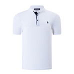 Alex Collarless Polo // Pack of 3 // White + Black + Gray (Small)