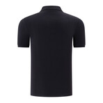 Clay Collarless Polo // Pack of 2 // Anthracite + Black (Small)