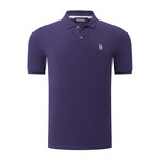 Trent Collared Polo // Pack of 2 // Gray + Purple (Small)