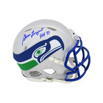 Steve Largent // Signed Seattle Seahawks Throwback Riddell Speed Mini Helmet w/HOF'95